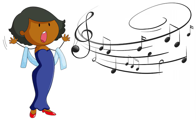 Femme en train de chanter